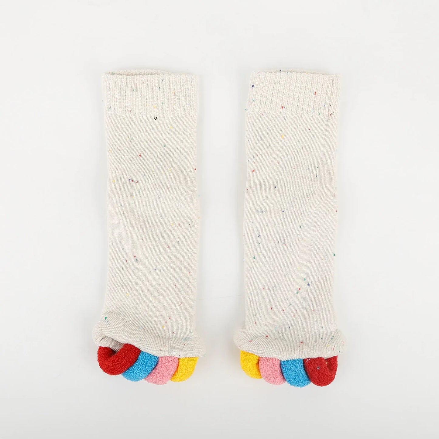 Colorful Toe Five Finger Yoga Socks Anti-Slip Sweat Absorbent No-Cuff Pilates Separate Toe Socks Unisex Polyester Sports Socks