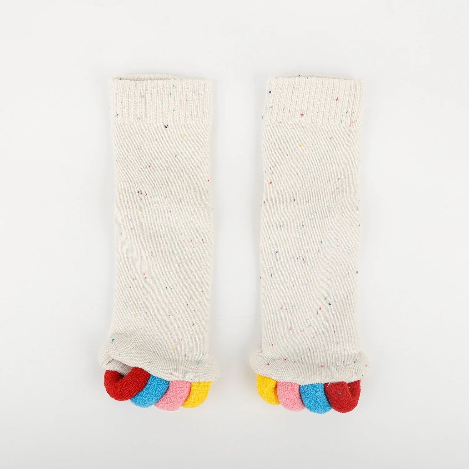 Colorful Toe Five Finger Yoga Socks Anti-Slip Sweat Absorbent No-Cuff Pilates Separate Toe Socks Unisex Polyester Sports Socks